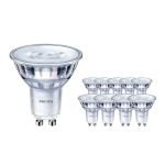Fordelspakke 10x Philips Corepro LED Spot GU10 PAR16 3.5W 255lm 36D - 827 ekstra varm hvid | erstatter 35W