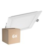 Fordelspakke 6x Ledvance LED downlight Slim Firkant SQ210 18W 1530lm 120D - 830 varm hvid 