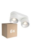 Fordelspakke 6x Nordlux Pitcher Spot Metal Hvid | Egnet til 2x GU10
