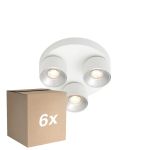 Fordelspakke 6x Nordlux Pitcher Spot Metal Hvid | Egnet til 3x GU10