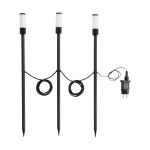 Fordelspakke 3x Eglo Jordspyd Lys Zancaro Aluminium Sort 1W 130lm - 830 Varm Hvid | IP44