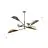 Emibig Loftlampe Lotus Stål Sort | Egnet til 6x E14 - Max 10W